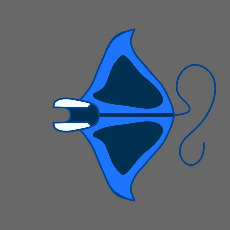 Manta Linear Blue Stylized