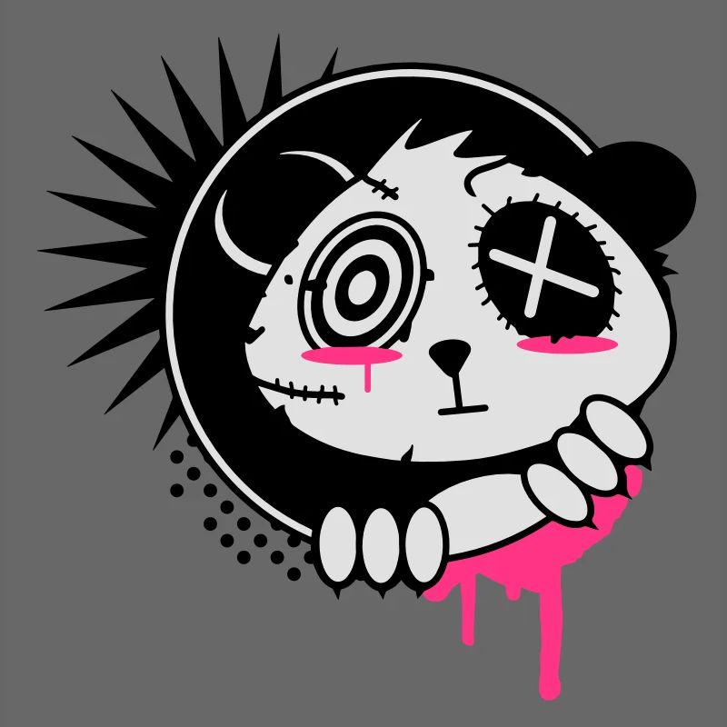 Ein Sticker mit Panda Bär Kopf