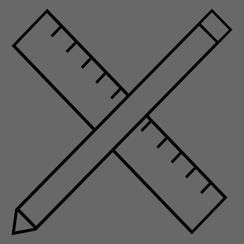 Règle et crayon