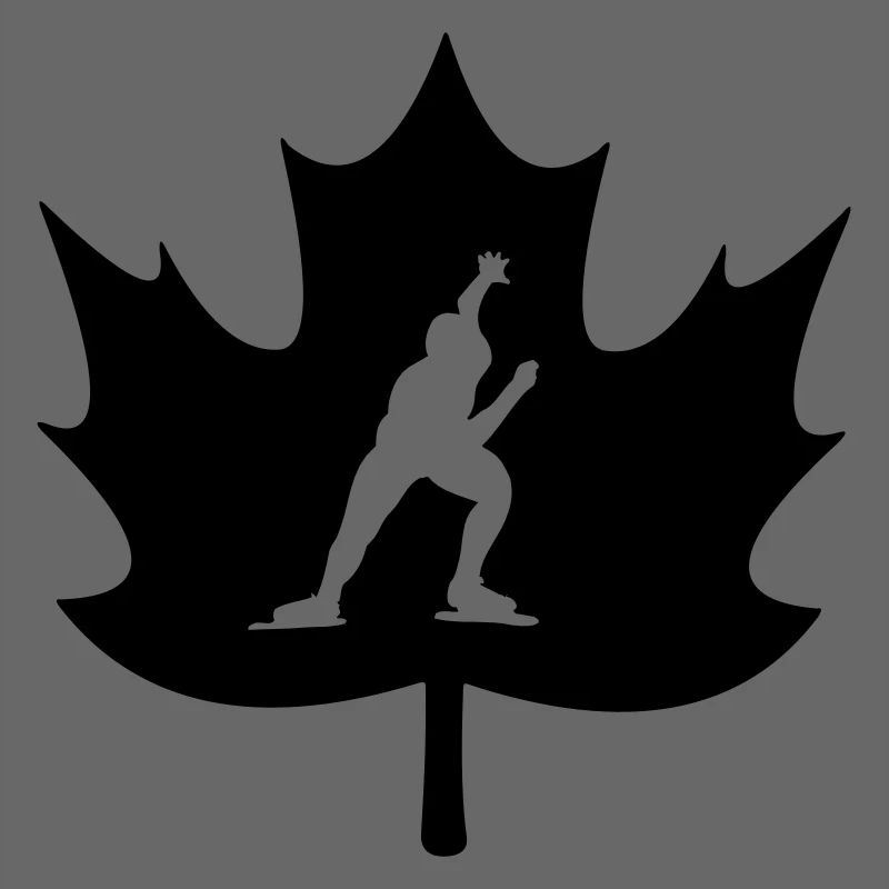 Canada maple leaf skating logo