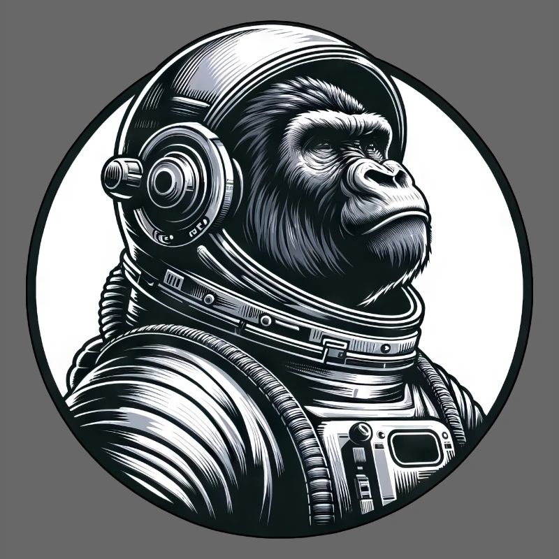 Astronaute chimpanzé dans l’espace