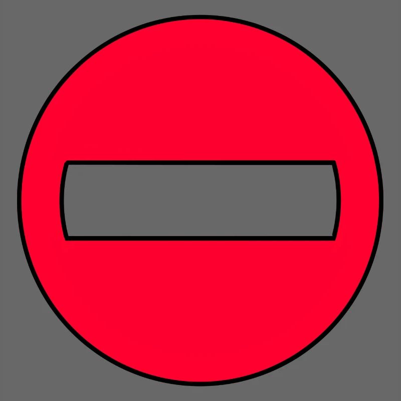 Durchgangsverbot Icon Rot