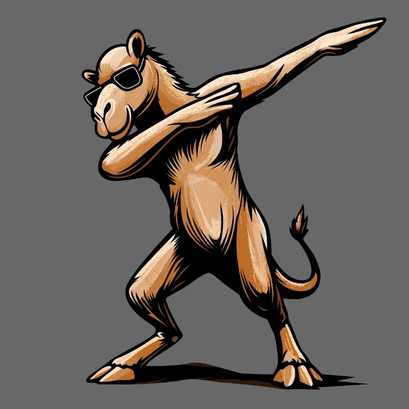 Cool Dabbing Dab Dance Camel with Sunglasses
