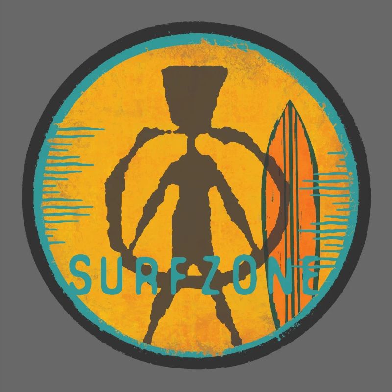 Silhouette de surfeur avec planche de surf