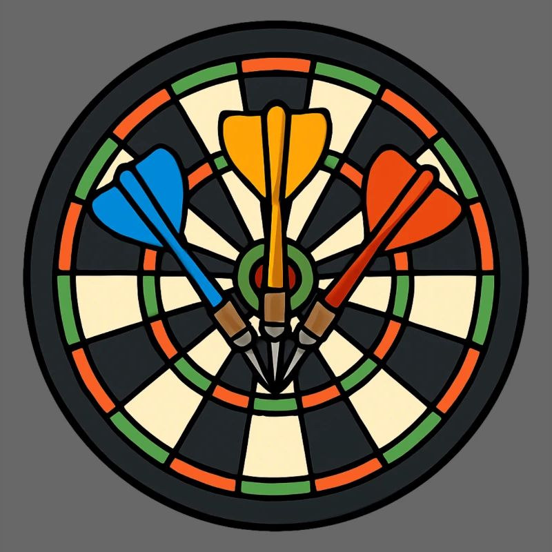 Motif de la cible de fléchettes : Impression couleur