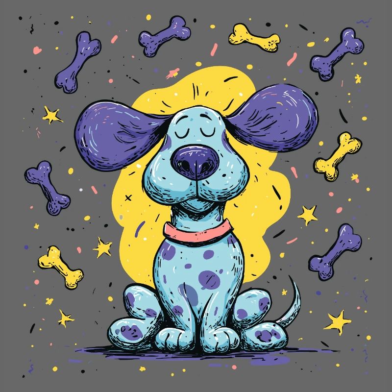 Sternenhund im bunten Orbit