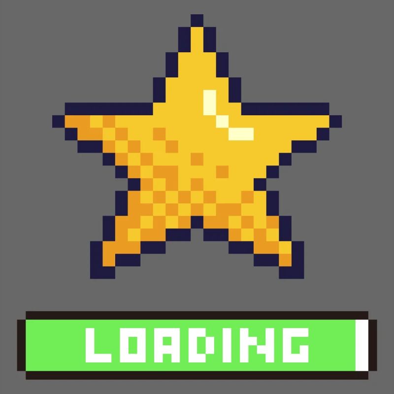 loading pixel étoile