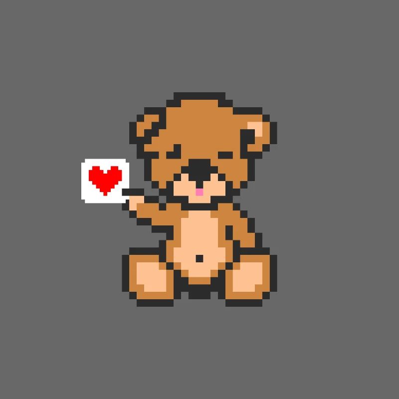 Pixel-Bär-Liebe