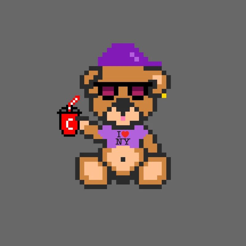 Pixel Bär Cool