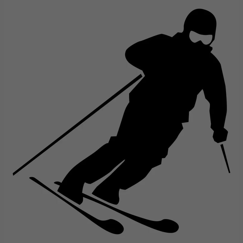 Skifahrer Action Silhouette