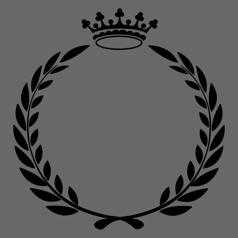 Lorbeerkranz mit Krone