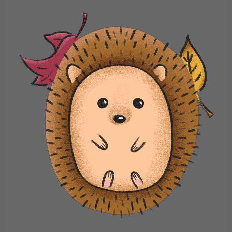 Igel im Herbstlaub