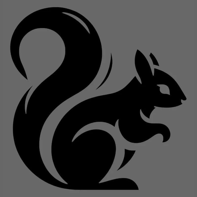 Minimalistische Eichhörnchen-Silhouette