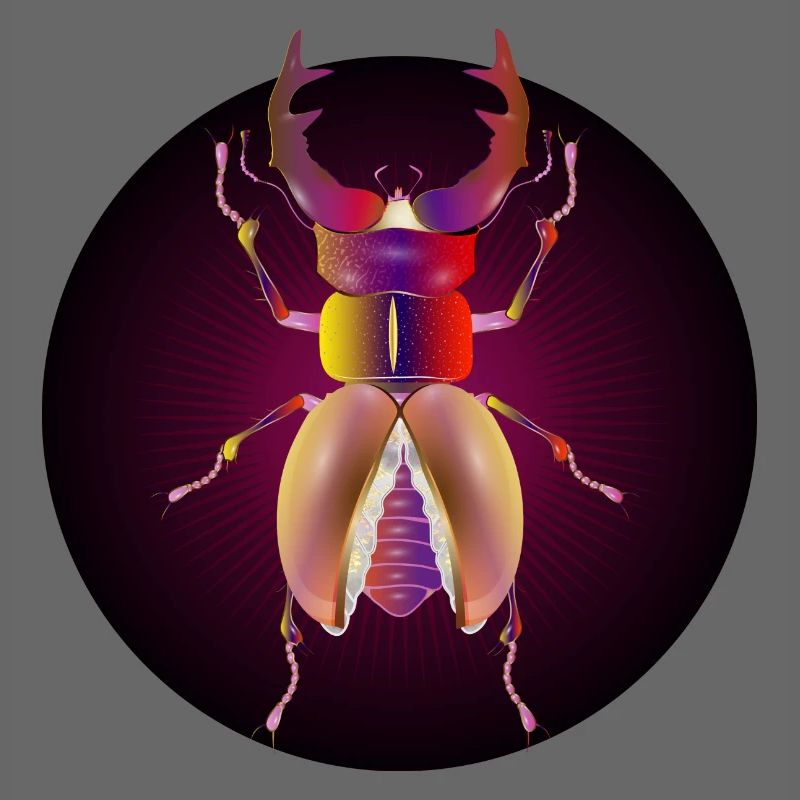 bright stag in reddish colors