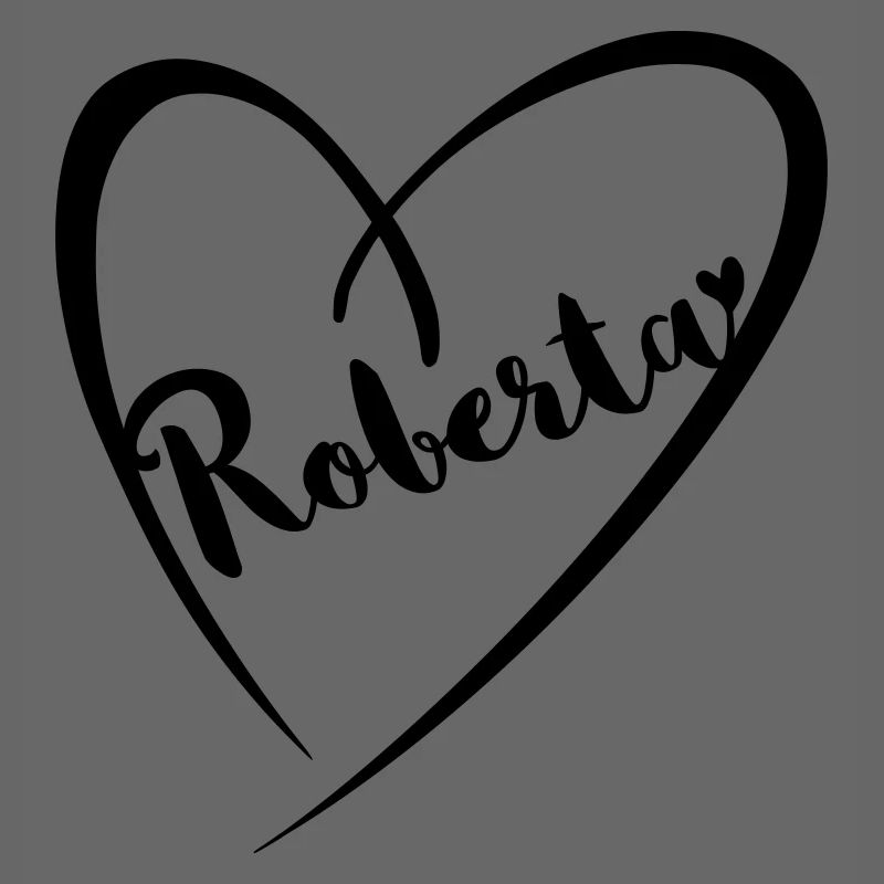 Roberta surname first name in heart frame