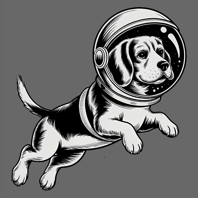 Beagle in Space - Cool Astonomy Logo