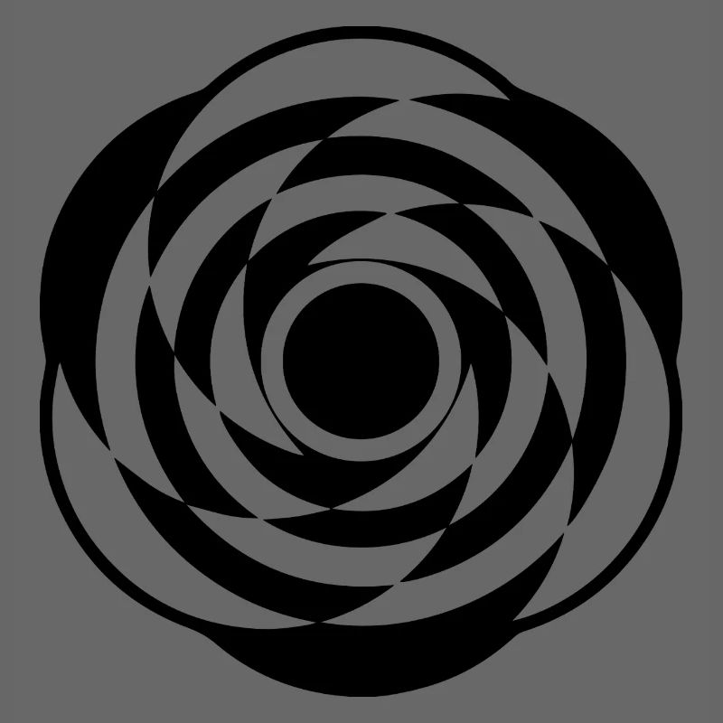 Crop circle rose hypnotique