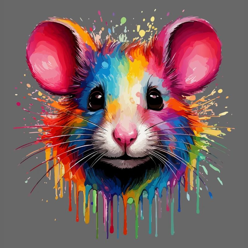 Rainbow Mouse Head
