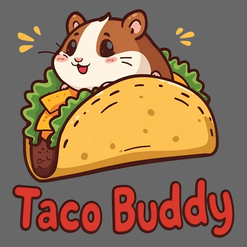Taco Buddy - Conception de hamster de dessin animé