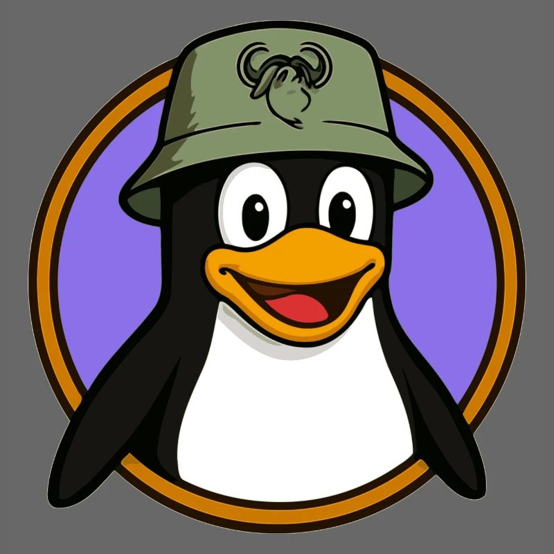 Tux Linux + GNU Hut
