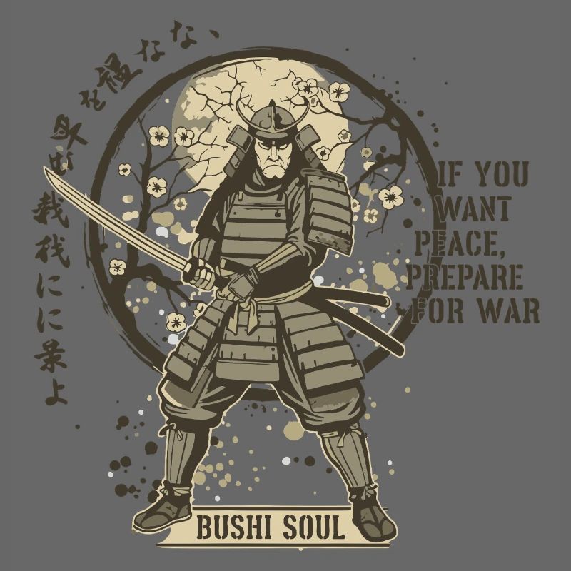 Bushi Seele Samurai in Blüten