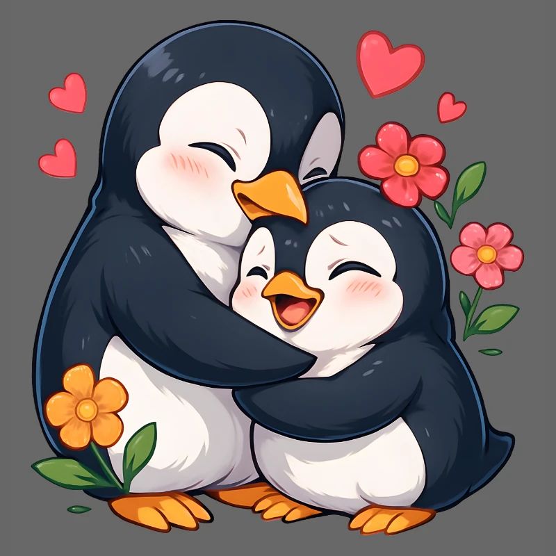 Kuschelpinguin Herzduo