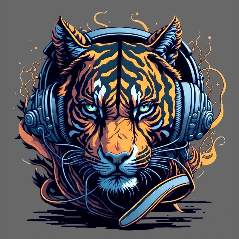 DJ  Kopfhörern Neonflair
