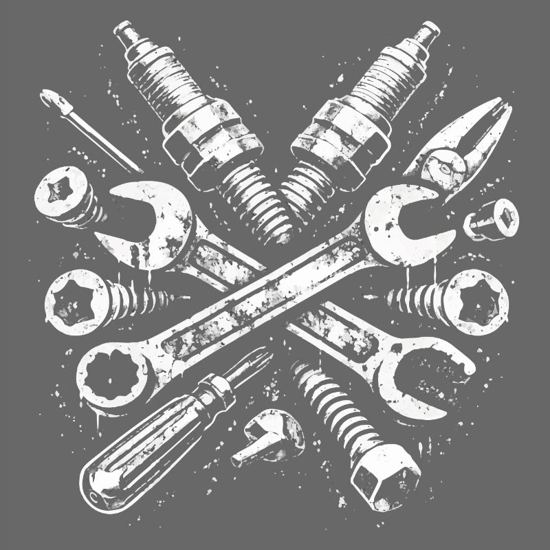 Conception de bougies d’allumage mécanique Tool Grunge