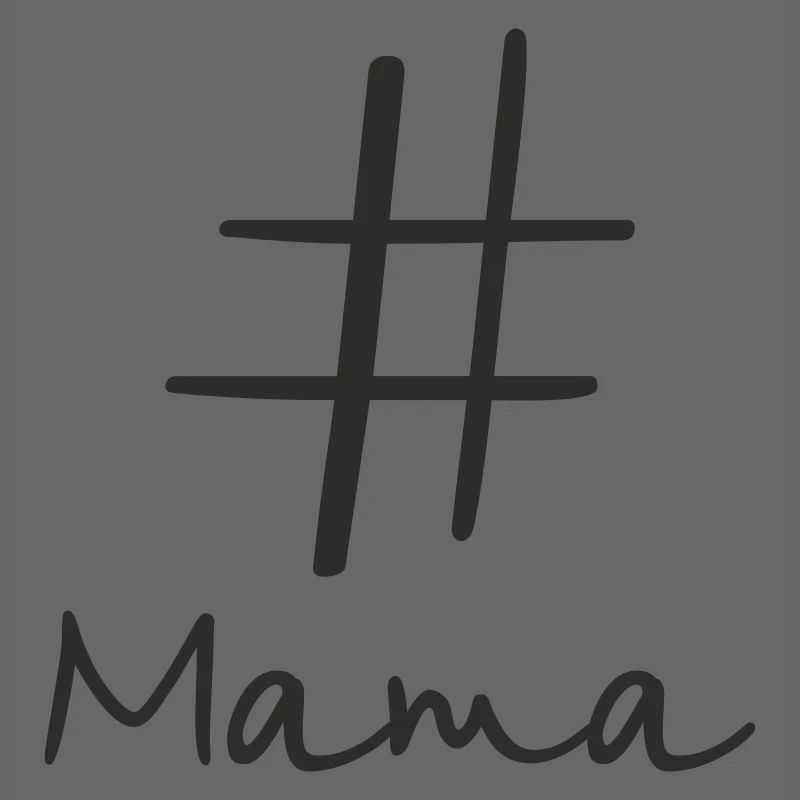 #Mama – Modern Hashtag Text Design