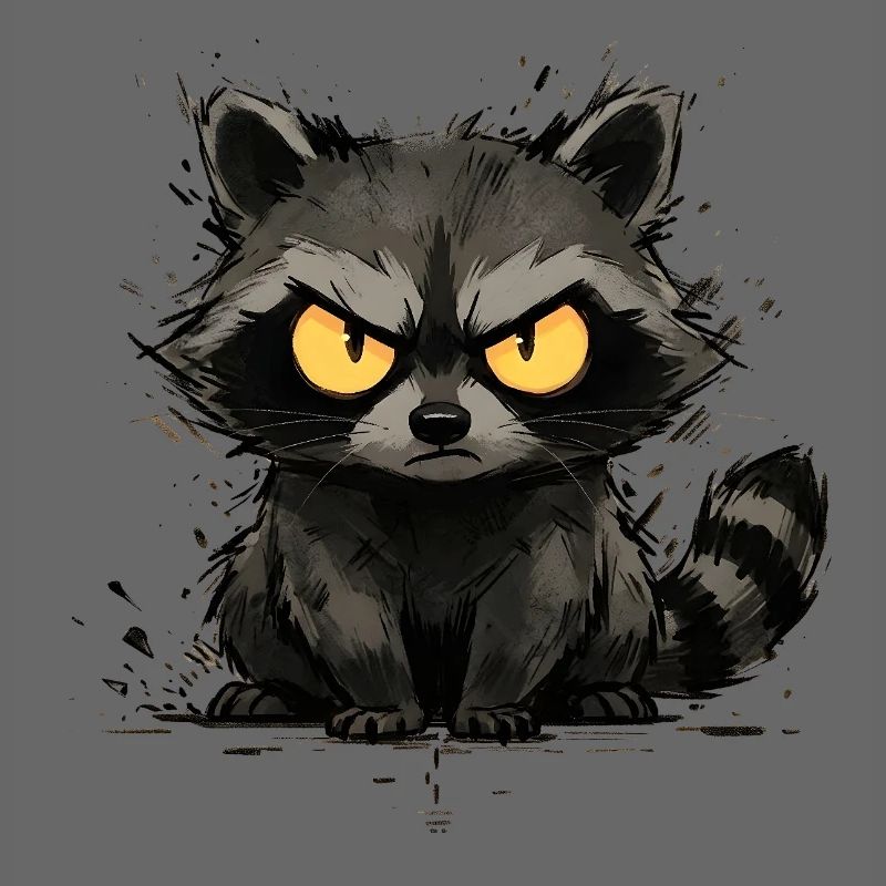 Waschbär - Grumpy & Bold Trash Panda
