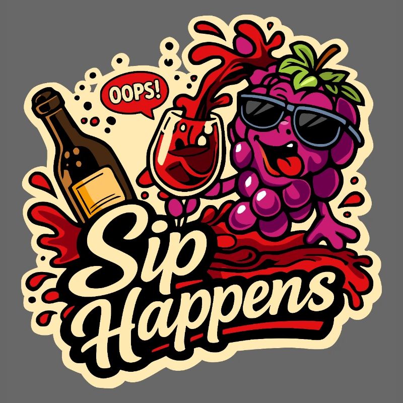 Sip Happens Trauben Comic