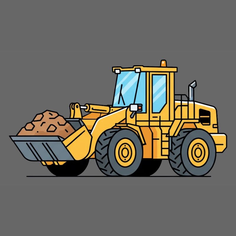 Machine de construction à chargeuse sur pneus