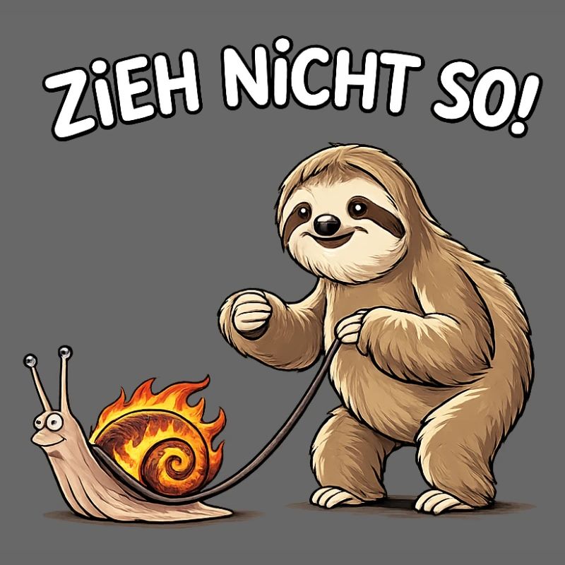 Lazy buddy pulls snail