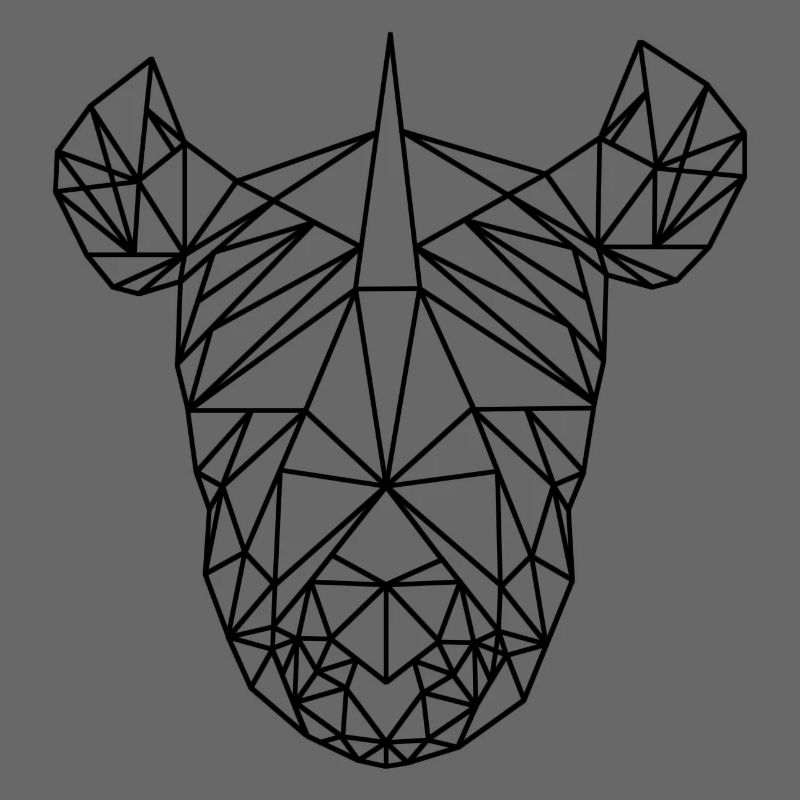 Rhino LowPoly Black & White
