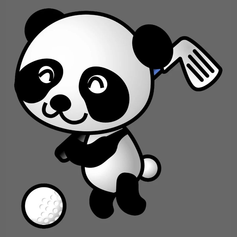 Golf Panda Golfbär Golfprofi