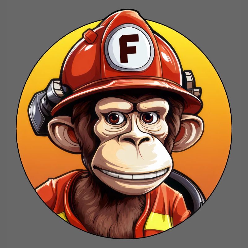 Feuerwehrmann / Affe