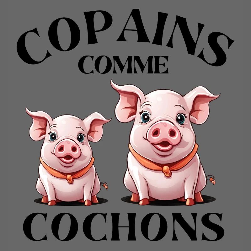 cochon, copains comme cochons, amitié
