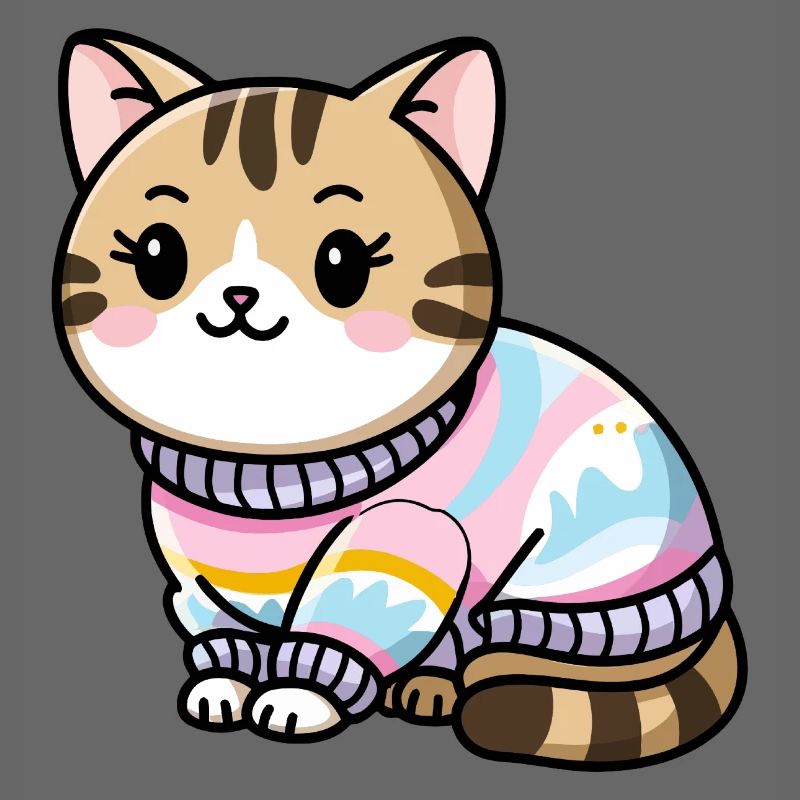Pull douillet chat