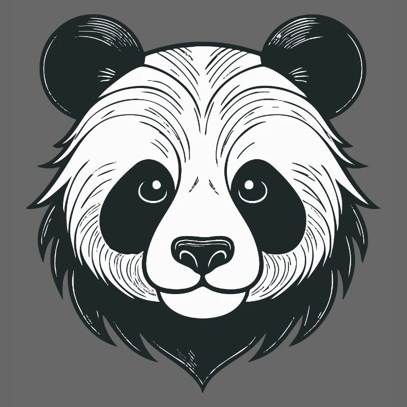 Illustration de panda avec une expression ludique