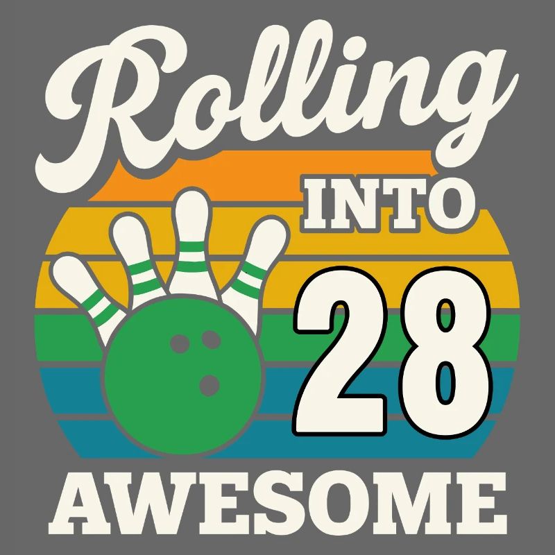 Bowling 28th Birthday Celebration Graphic
