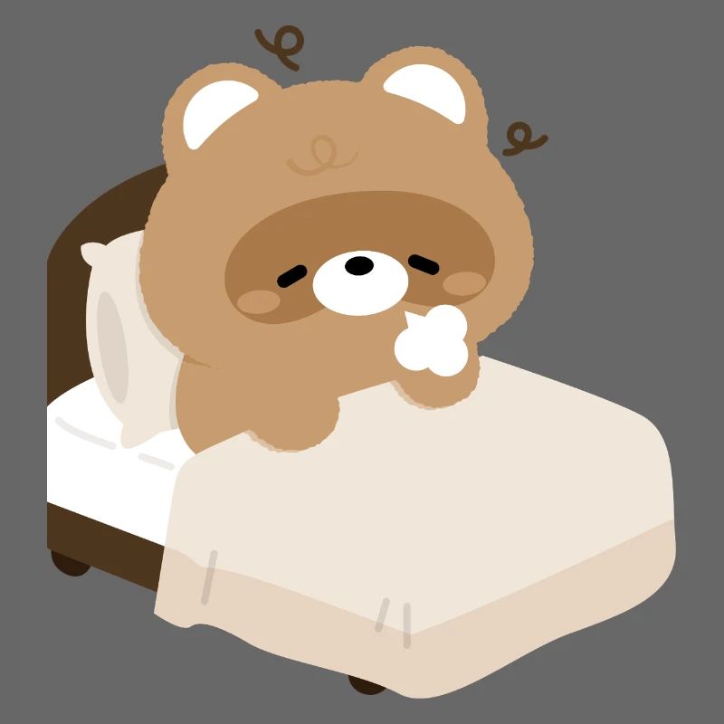 Castor endormi douillet sur lit