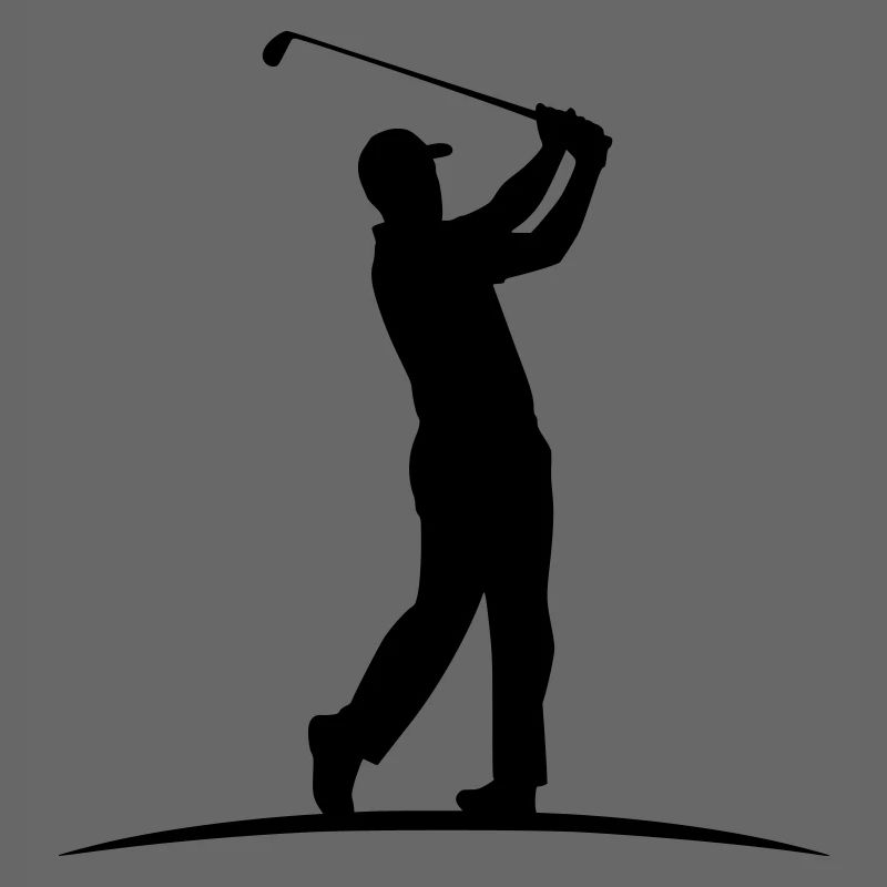 Golfer Silhouette Illustration