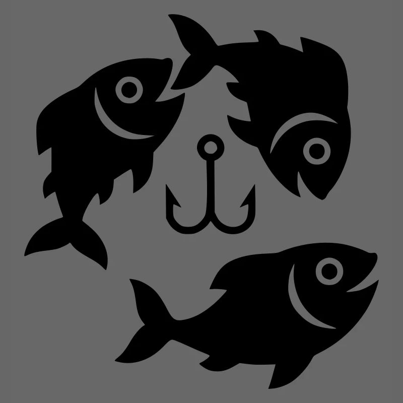 Fish Hook Circle Symbol Fishing Vector