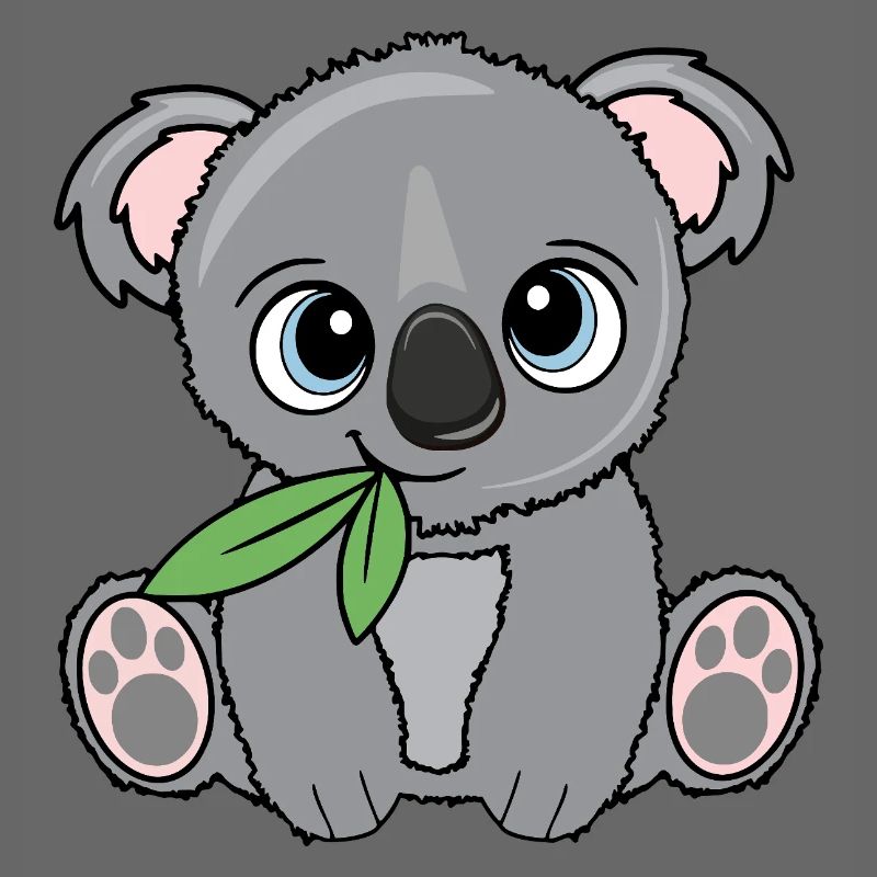 Kleiner Koala mit Blatt
