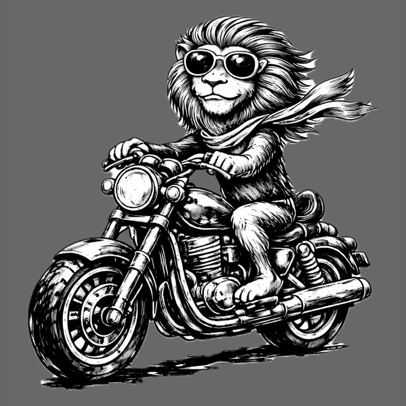 Singe sur écharpe de moto