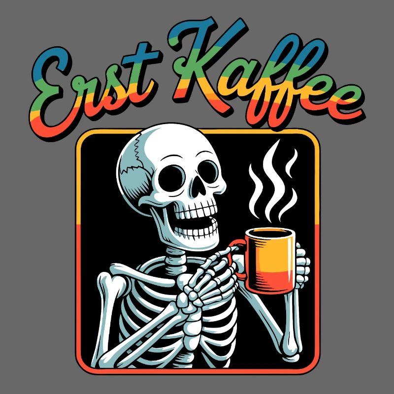 Erst Kaffee Skelett