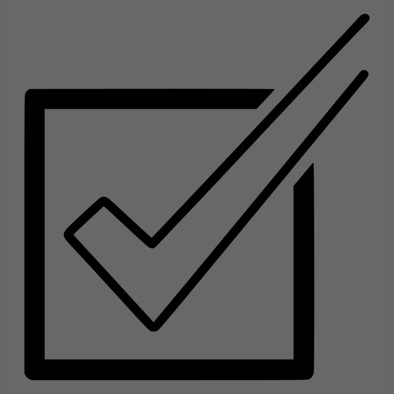 Liste de contrôle Boîte à cocher terminée