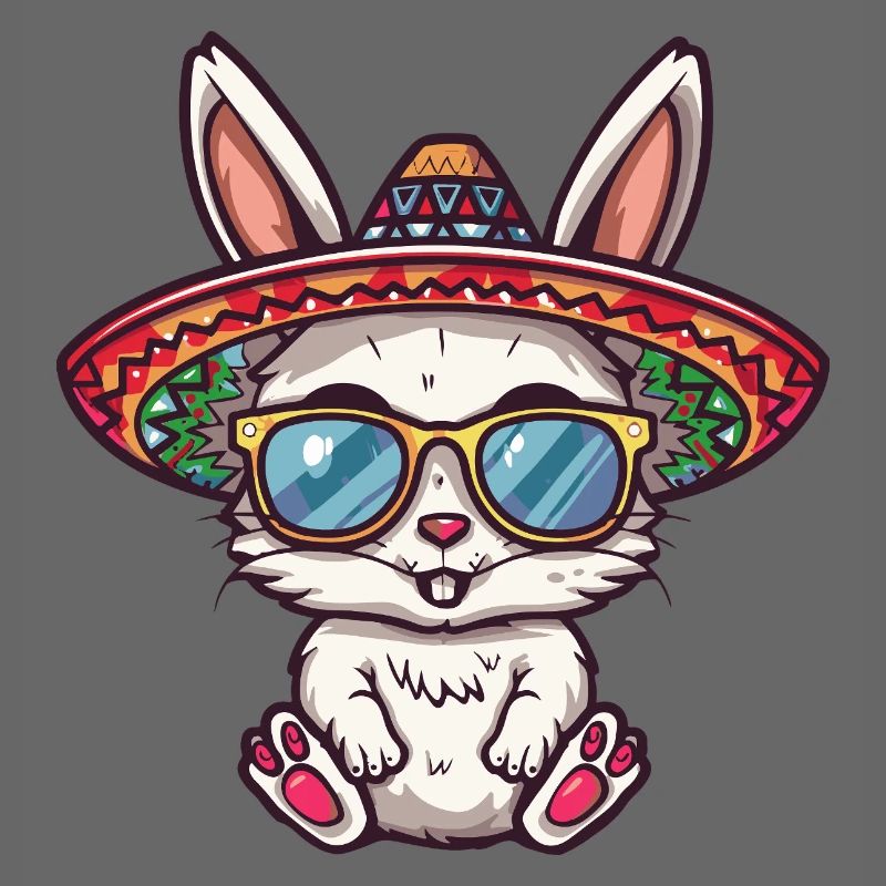 Hase Comic Lustig Sombrero
