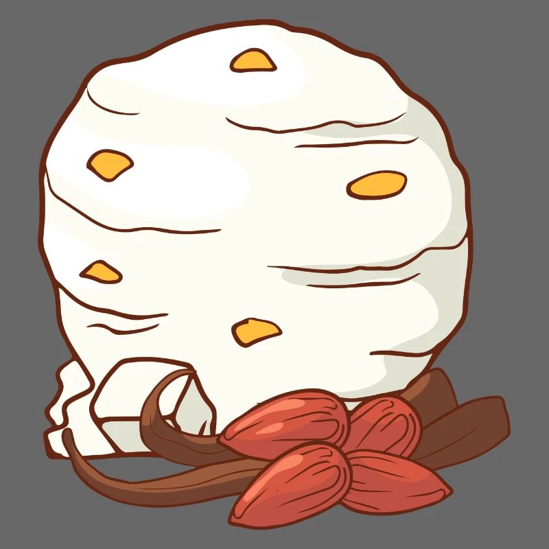 Vanille Mandel Eis Speiseeis Eiskrem Eiscreme