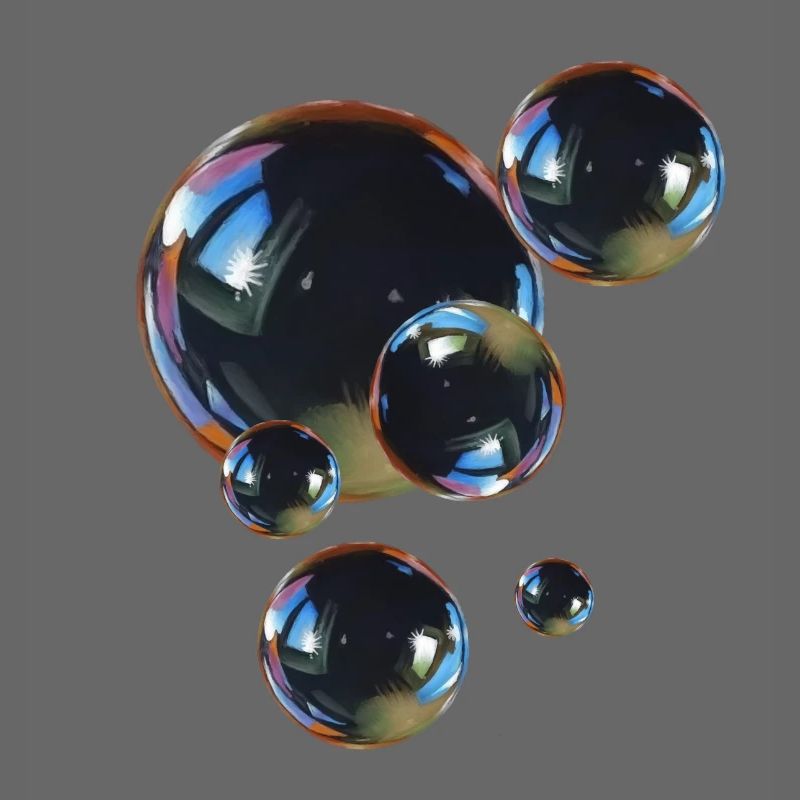 Reflektierende Blasenkunst